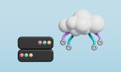 데이터 클라우드 서버 아이콘 Data Cloud Server Icon