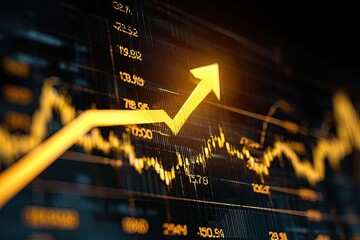 Chart showing upward financial trend