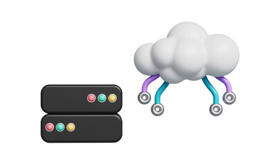 데이터 클라우드 서버 아이콘 Data Cloud Server Icon
