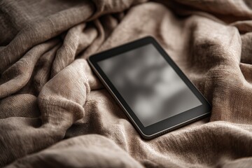 Tablet on soft fabric