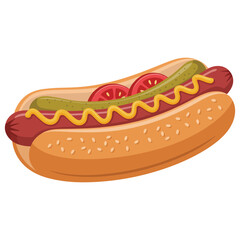 hot dog with mustard