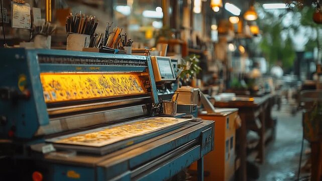 Large Format Printer in a Workshop.