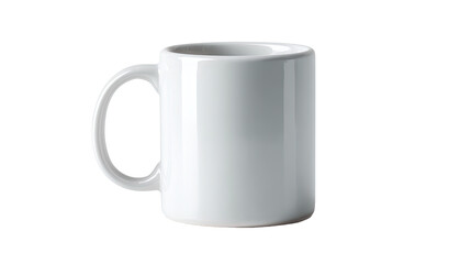 Plain white mug with handle