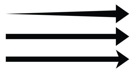 Set of black pointing arrows