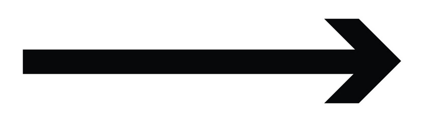Straight right pointing arrow vector element