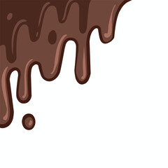 chocolate drip background, hot cocoa flow, sweet dessert vector, milk drop illustration, brown liquid wave, melting chocolate cartoon, 