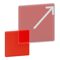 3D Scale Tool Icon for Resizing and Transformation