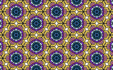 Fabric pattern Modern abstract exotic flowers pattern. Juicy colors botanical contemporary seamless pattern. Hand drawn