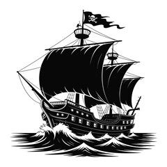 pirate ship silhouette