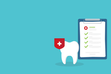 Dental care, tooth protection. Medical health and dentistry concept	