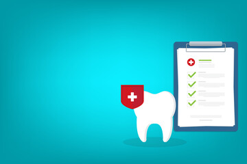 Dental care, tooth protection. Medical health and dentistry concept	