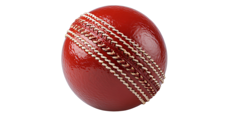 PNG red cricket ball isolated on transparent