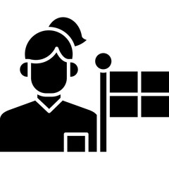 Offside Flag Icon Vector Element