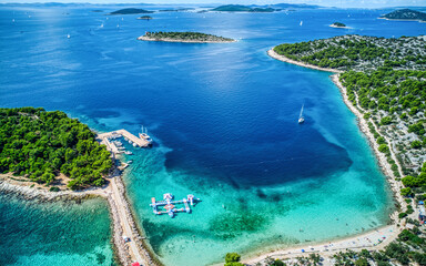 Aerial View of Podvrske Beach on Murter Island, Croatia