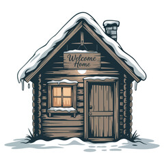 house in the snow