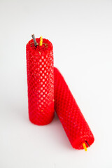 Colorful ritual candles for spiritual practices and ceremonies