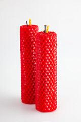 Colorful ritual candles for spiritual practices and ceremonies