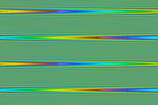 Green background with seamless multicolor horizontal stripes, abstract pattern, vivid digital design, wavy lines, rainbow accent transitions, minimal texture overlay