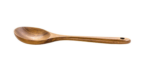 rustic, decorative, wooden spoon, made in Brazil, vintage on isolated white background