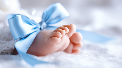 The concept of having a son, a boy. Advertising for a newborn clothing store, advertising for a maternity hospital.