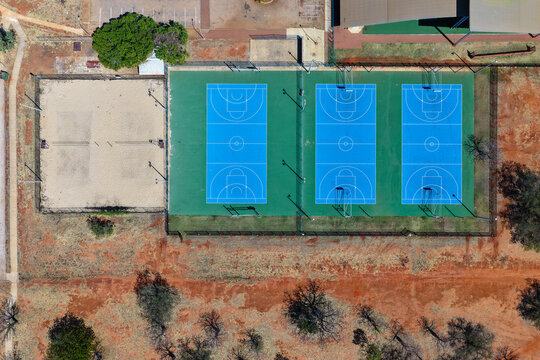 outdoor playing courts for basketball, netball and beach volleyball in Derby