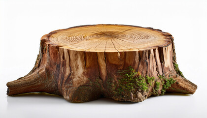 A Tree Stump Isolated On White