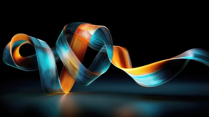 Abstract Glowing Spiral Design