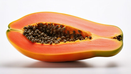 Papaya Fruit Isolated On White