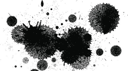 Fototapeta premium Black ink splatter texture background for grunge design and overlay