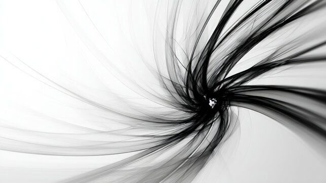 Abstract Spiral Design With Black Dots On White Background - Powered by Adobe