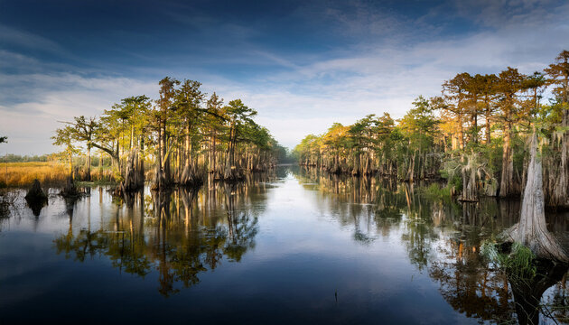 Misty Cypress Swamp Waterway