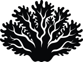 Coral silhouette vector, Coral  icon silhouette vector illustration