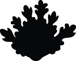 Coral silhouette vector, Coral  icon silhouette vector illustration