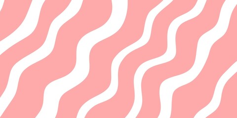 Peach wavy stripe pattern background. Abstract seamless flowing curves with paper texture. Modern zebra inspired texture for fabric, wallpaper, fashion, and digital art.