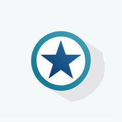 A simple white circle with a subtle shadow and curved lines.