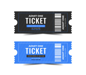 Tickets, Admit One Tickets, Multipurpose retro ticket