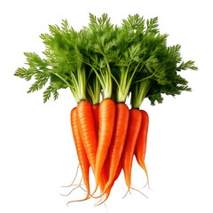  a group of carrots with leaves