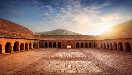 interior landscape of ancient buildings