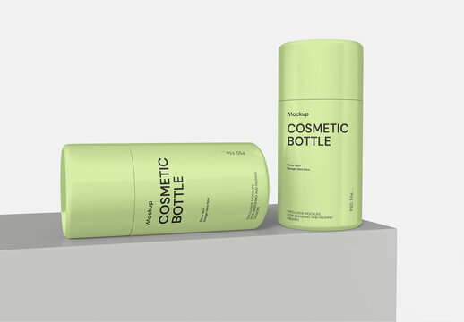 Deodorant Cosmetic Bottle Mockup