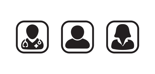 User profile login icon,  user interface sign collection,  User profile sign, profile circle flat icon, vector illustration eps 10.