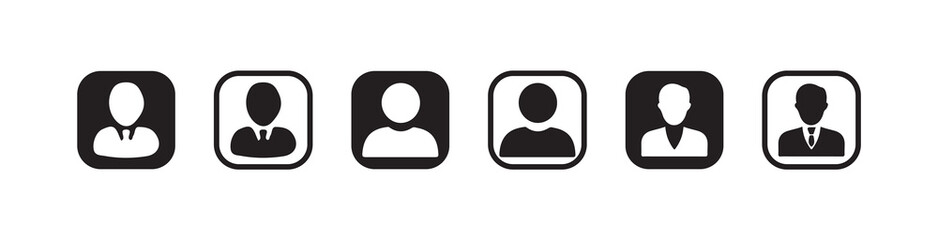 User profile icon, Avatar or person icon, Profile picture, portrait symbol, Circle button with avatar photo, vector illustration eps 10.