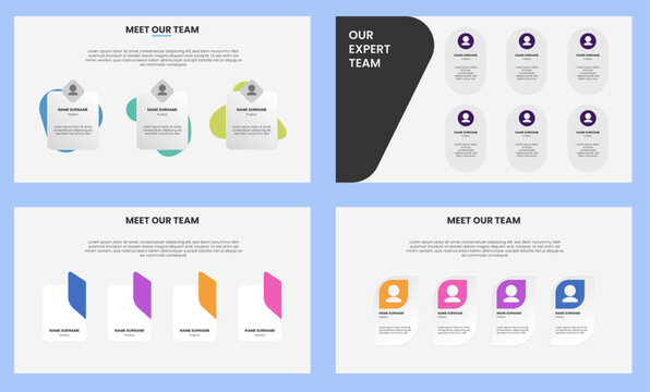 Meet our team presentation template for business pitch deck