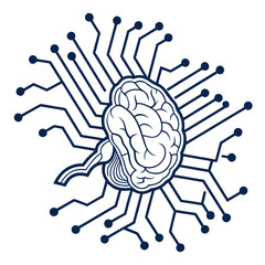 Fototapeta premium Artificial intelligence brain circuit board