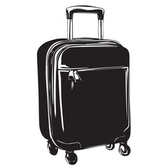 travel suitcase isolated on white