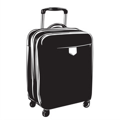 travel suitcase isolated on white