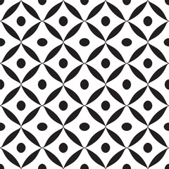 Abstract Black Oval Geometric Vector Pattern Illustration