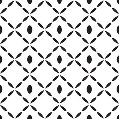 Abstract Black Oval Geometric Vector Pattern Illustration