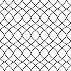 Abstract Black Oval Geometric Vector Pattern Illustration