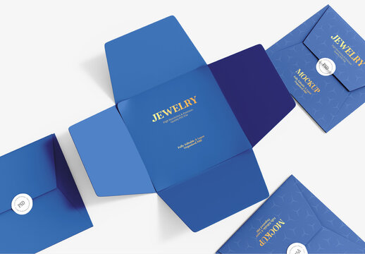 Jewelry Box Packaging Mockup Set