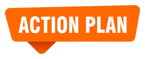 action plan sticker. action plan orange sign isolated on transpatent background